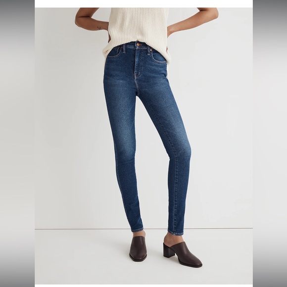 Madewell 10” high rise skinny stretch blue jeans - Picture 6 of 13